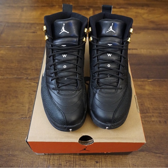 Air Jordan 12 Retro The Master Black Gold 130690-013 Size 9 w/ Box - Picture 2 of 7